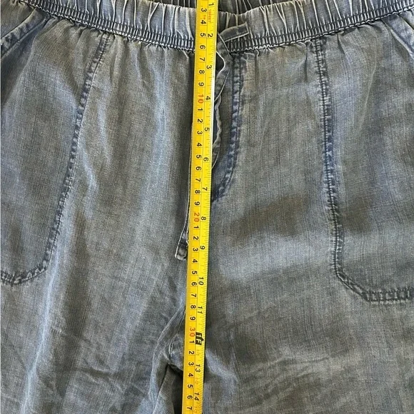 $168 Splendid  Angie Indigo Pant Sz L cropped wide leg super soft & lightweight - Picture 11 of 14